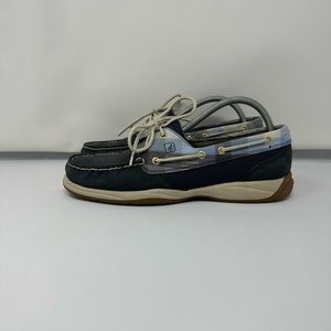 SPERRY Top-Sider STS91224 Intrepid 2 Eye Navy Gingham Boat Shoes Size 10M